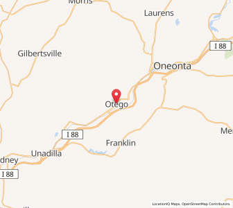 Map of Otego, New York