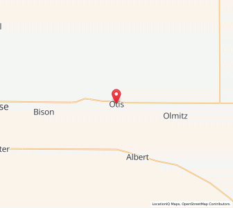 Map of Otis, Kansas