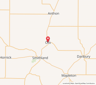 Map of Oto, Iowa