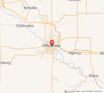 Map of Ottumwa, Iowa