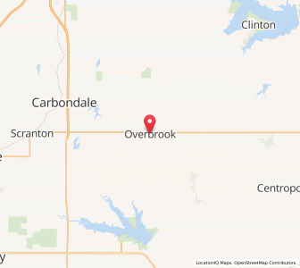 Map of Overbrook, Kansas