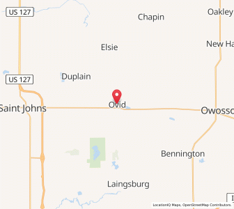 Map of Ovid, Michigan