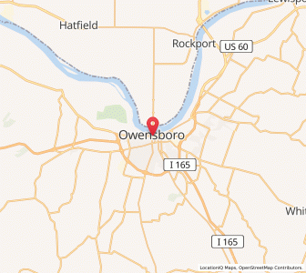 Map of Owensboro, Kentucky