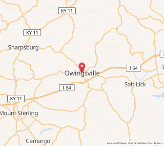 Map of Owingsville, Kentucky