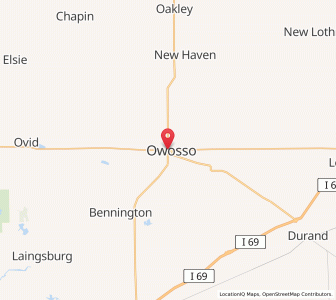Map of Owosso, Michigan