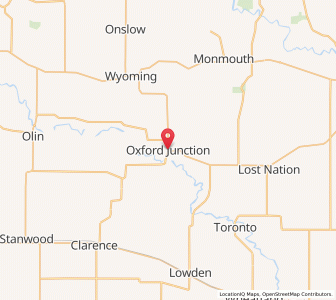 Map of Oxford Junction, Iowa