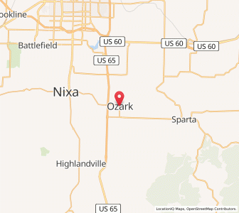 Map of Ozark, Missouri