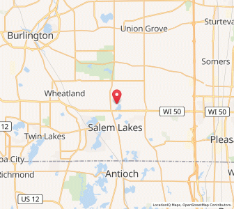 Map of Paddock Lake, Wisconsin