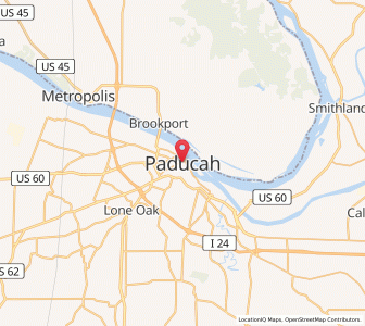 Map of Paducah, Kentucky