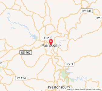 Map of Paintsville, Kentucky