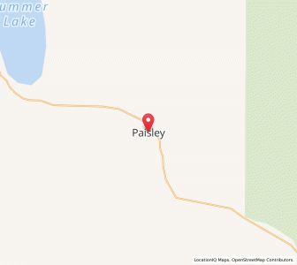 Map of Paisley, Oregon