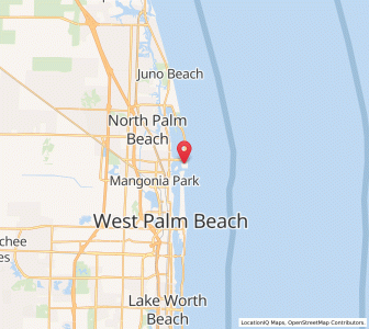 Map of Palm Beach Shores, Florida