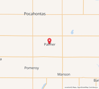 Map of Palmer, Iowa