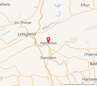 Map of Palmerton, Pennsylvania