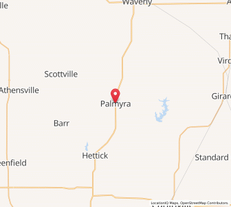 Map of Palmyra, Illinois