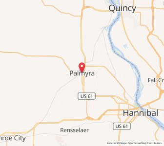 Map of Palmyra, Missouri