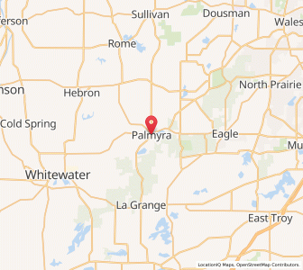 Map of Palmyra, Wisconsin