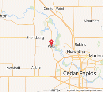Map of Palo, Iowa