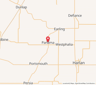 Map of Panama, Iowa