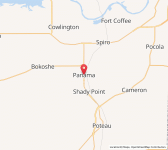 Map of Panama, Oklahoma