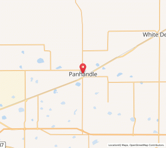 Map of Panhandle, Texas