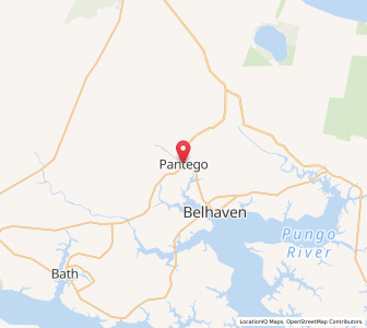 Map of Pantego, North Carolina