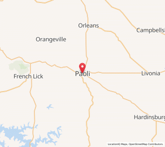 Map of Paoli, Indiana