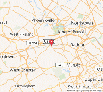 Map of Paoli, Pennsylvania