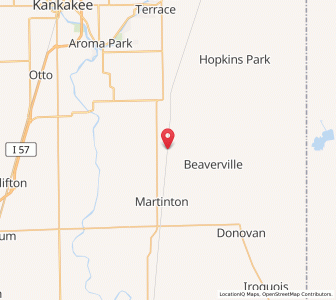 Map of Papineau, Illinois