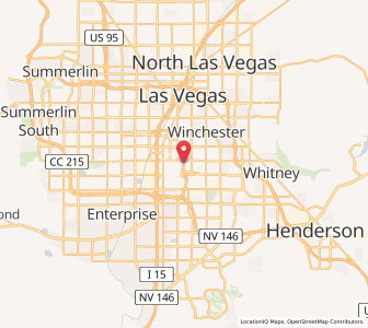 Map of Paradise, Nevada
