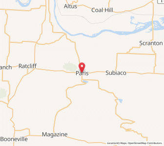 Map of Paris, Arkansas