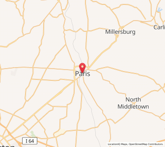 Map of Paris, Kentucky
