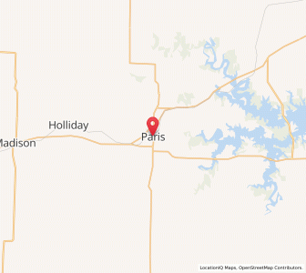 Map of Paris, Missouri
