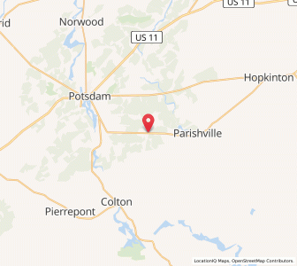 Map of Parishville Center, New York