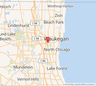 Map of Park City, Illinois