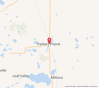 Map of Parkers Prairie, Minnesota