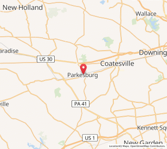 Map of Parkesburg, Pennsylvania