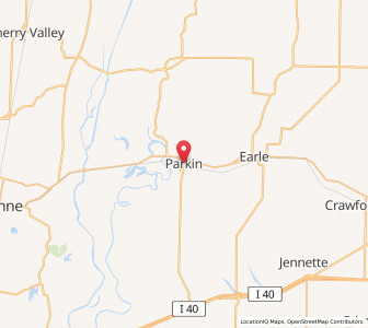 Map of Parkin, Arkansas