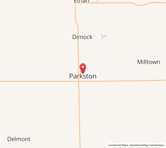 Map of Parkston, South Dakota