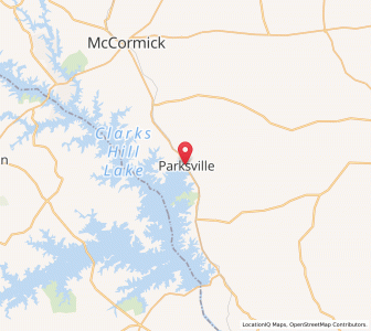 Map of Parksville, South Carolina