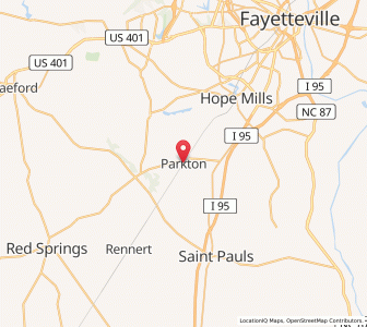 Map of Parkton, North Carolina