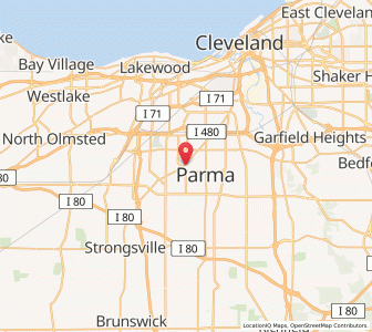 Map of Parma Heights, Ohio