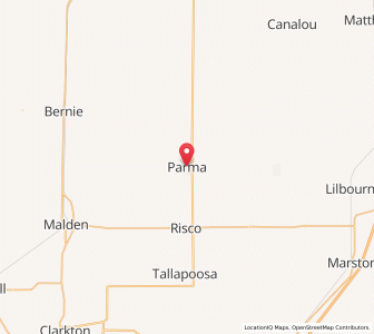 Map of Parma, Missouri