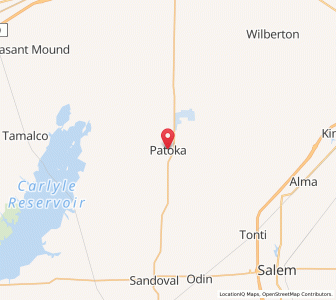 Map of Patoka, Illinois