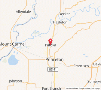 Map of Patoka, Indiana