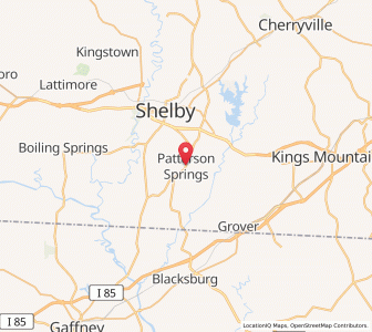 Map of Patterson Springs, North Carolina