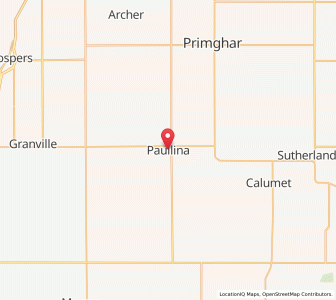 Map of Paullina, Iowa