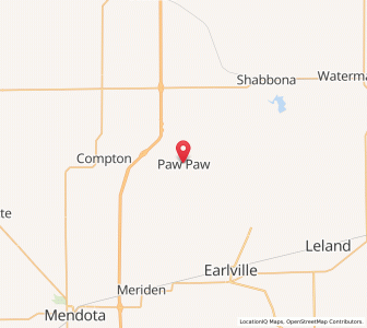 Map of Paw Paw, Illinois