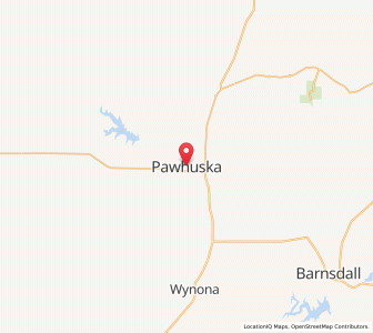 Map of Pawhuska, Oklahoma