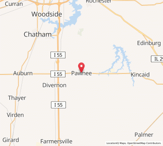 Map of Pawnee, Illinois